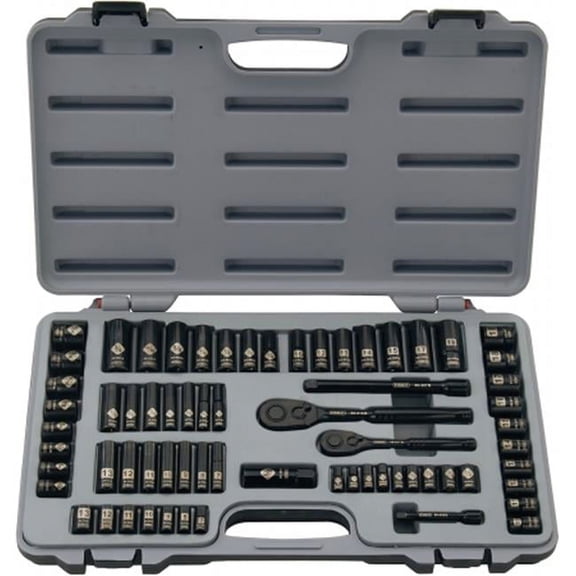 Hand Tools 69 Piece Black Chrome & Laser Etched Socket Set