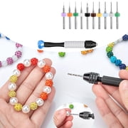 [Hand Tools Kits] Micro Drill Bits Set with Pin Vise,Small Hand Drill,PCB Mini Drill Bits for Resin Beads Polymer Clay,DIY Jewelry Making Drill,Craft Drill Bits Set