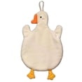 thumbnail image 1 of Hand Towel 1pc Cute Big Goose Hand Towel Coral Velvet Hanging for Kids Bathroom, 1 of 4