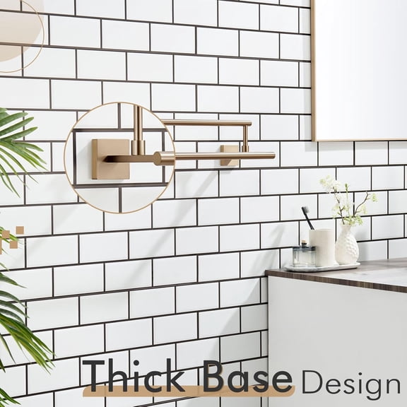 Hand Towel Bar 16-Inch Towel Holder Bathroom Rack for Bath Cabinet Towel Rails Champagne Bronze Stainless Steel B5009CPG-L16