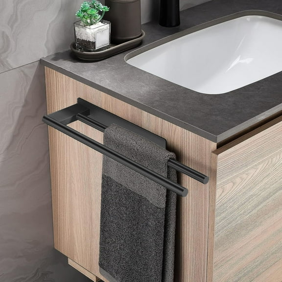 Hand Towel Bar, Self Adhesive Bathroom Towel Rack, Stick Wall Stainless Steel Brushed, Easy To Install Modern U Shaped, For Bathroom Kitchen RV