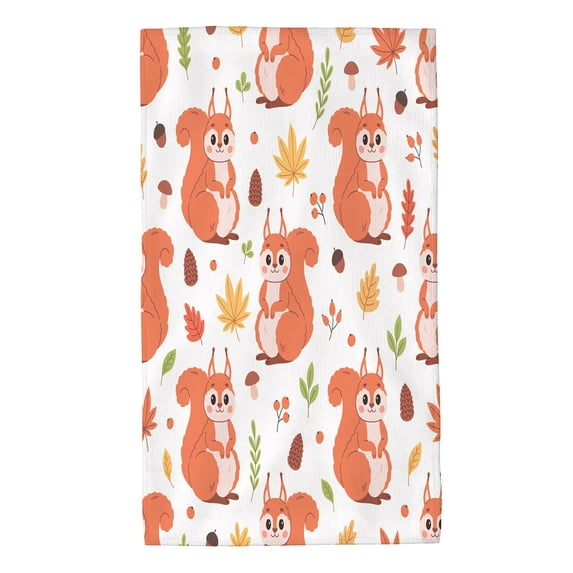 Hand Towel Cute Squirrel for Bathroom Kitchen Absorbent Soft Home Face Bath Towels 27.5 X 16 Inches
