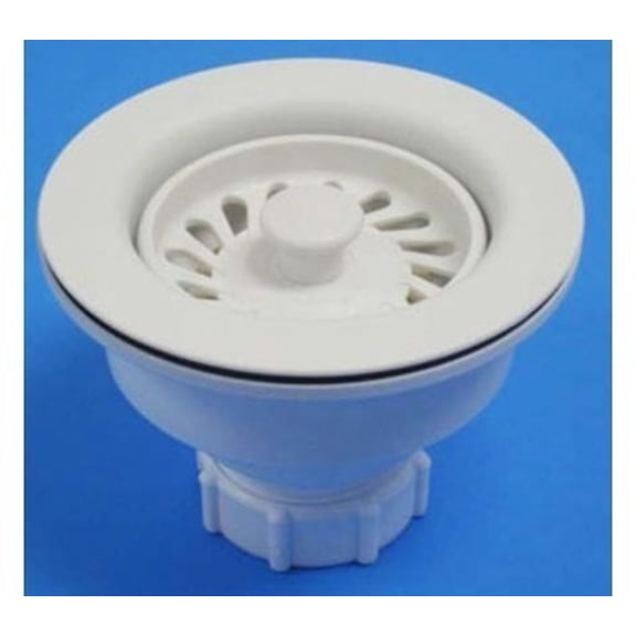 JB Products Plastic Kitchen Sink Strainer in Matte White - JBC101M