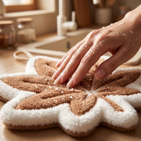 Hand Towel, Fleece Hand Towels with Hanging Loops, Fall Themed Hanging Kitchen Towels — Soft and Super Absorbent, Oven Towels Hanging,for Bath Kitchen Living
