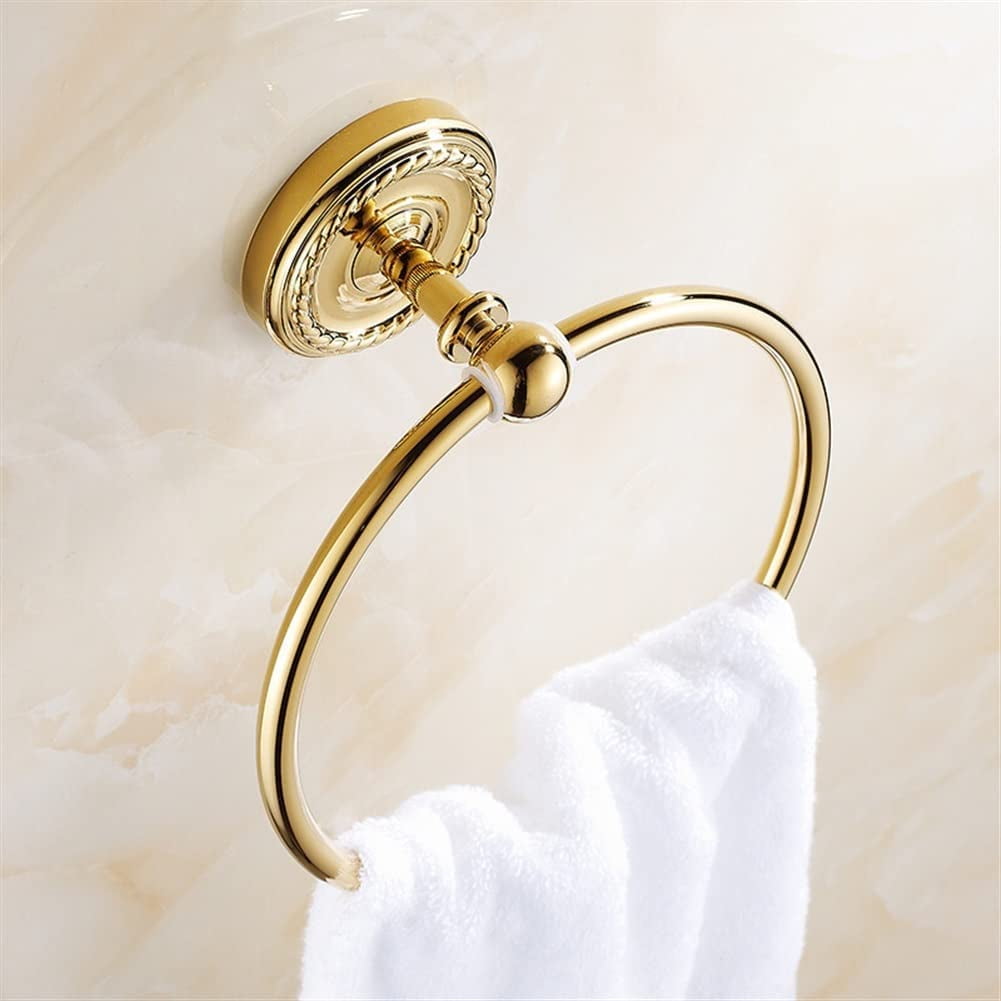 Hand Towel Holder Antique Brass Towel Rings, Wall Mounted Rack Towel ...