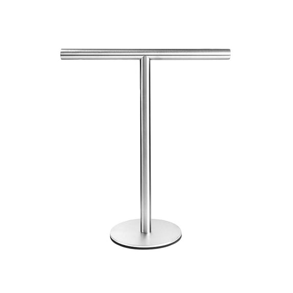 Hand Towel Holder Stand for Bathroom Vanity Countertop Stainless Steel Toilet Towel Standing Home Bathroom Towel Rack,T-Shape, Brushed Nickel Finish