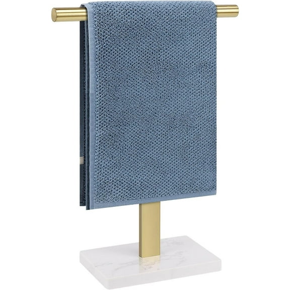 Hand Towel Holder, T-Shape Hand Towel Stand for Bathroom, Hand Towel Rack Bar Standing for Vanity Kitchen Countertop, 304 Stainless Steel