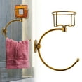 thumbnail image 1 of Hand Towel Holder With Vintage Candle Holder, Suction Cup Hand Towel Ring Brushed Nickel Hand Towel Holder For Bathroom Wall Sus 304 Stainless Steel Kitchen Towel Hanger Daily Deals, 1 of 8