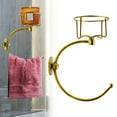thumbnail image 1 of Hand Towel Holder With Vintage Candle Holder, Suction Cup Hand Towel Ring Brushed Nickel Hand Towel Holder For Bathroom Wall Sus 304 Stainless Steel Kitchen Towel Hanger Walmart Outlet, 1 of 8