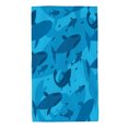 thumbnail image 1 of Hand Towel Minimalist Ocean Whale for Bathroom Kitchen Absorbent Soft Home Face Bath Towels 27.5 X 16 Inches, 1 of 3