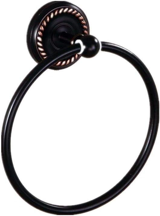 Hand Towel Rail, Towel Ring,Bathroom Accessories, Black Round Twist ...