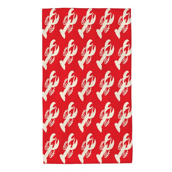Hand Towel Retro Lobsters for Bathroom Kitchen Absorbent Soft Home Face Bath Towels 27.5 X 16 Inches