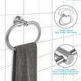 thumbnail image 1 of Hand Towel Ring, Brushed Nickel SUS304 Stainless Steel Bathroom Hand Towel Holder Wall Mount Heavy Bathroom Towel Holder., 1 of 4
