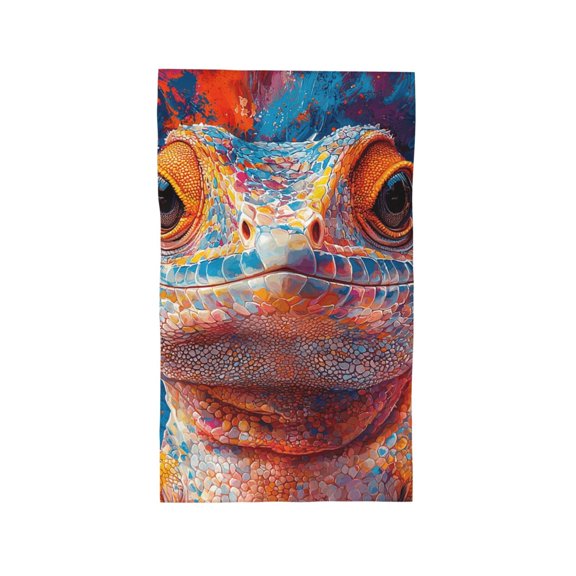 Hand Towel, Ultra-Soft & Absorbent Face Wash Cloth for Bath, Pool, Travel, 27.5" x 16", Lizard Bearded Dragon Gecko