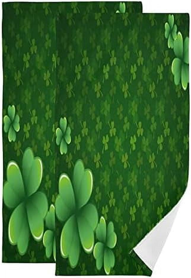 Hand Towels,2 Pack Soft Luxury Towel Irish St Patricks Clover Shamrock