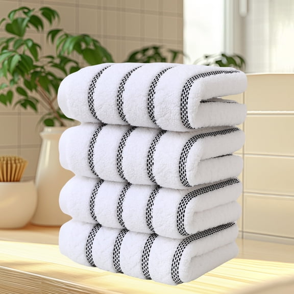 Hand Towels 4Pcs Bath Towels Set For Bathroom Thick Soft Absorbent Towel Set Of 4 Household Wash Face Gift Towel Wash Cloth