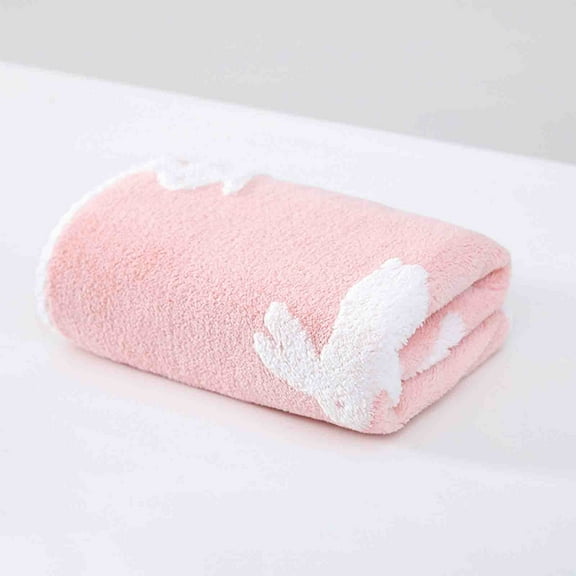 Hand Towels for Bathroom Clearance Decorative Towels for Bathroom Absorbent Soft Velvet Jacquards Rabbits Pattern Bathroom Hand Towels Skin Friendly Guest Towel 14x30 Inch