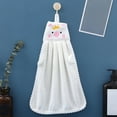 thumbnail image 1 of Hand Towels Cute With Hanging Loop Bathroom Hand Bath Towel Kitchen Towels Microfiber Absorbent Quick Dry Utility Towel For Home Bathroom, 1 of 6