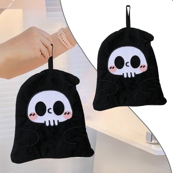 Hand Towels Halloween Ghost Embroidered Premium Luxury Decor Bathroom Decorative Dish Towels for Drying,Cleaning,Cooking,Holiday Towels Gift