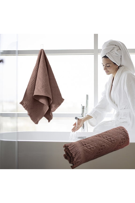 Hand Towels, Highly Absorbent Soft Hotel Towel, Premium 14x30 Inch Quick Dry Multipurpose Bathroom Towel Machine Washable, Brown