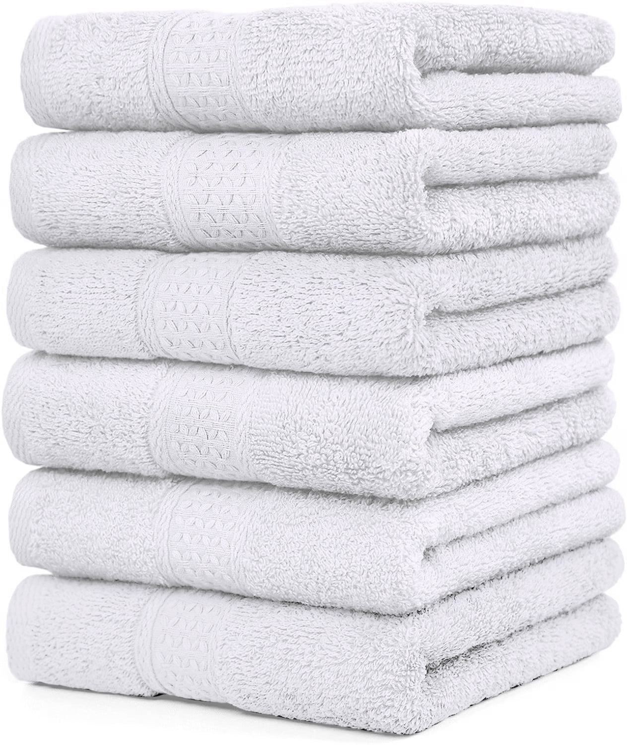 Hand Towels Set, 100% Cotton Quick Dry Soft Hand Shower Towels White Set - Walmart.com
