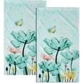 thumbnail image 1 of Hand Towels Set of 2 Modern Flower Small Bath Towels Soft Guest Face Towel Bathroom Decorations Thin Kitchen Tea Dish Towels, 1 of 16