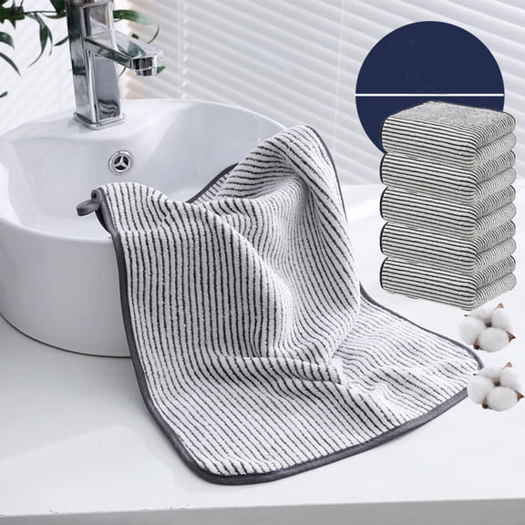 Hand Towels Sets Skegnu Absorbent Household Thickened Non Linting Soft Corals Velvet Towel 5Pcs