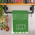 thumbnail image 1 of Hand Towels Kitchens Towel Green Clovers Towel St. Patrick's Day Decorations For Home Dry Cloth Towel For Kitchen, 1 of 6