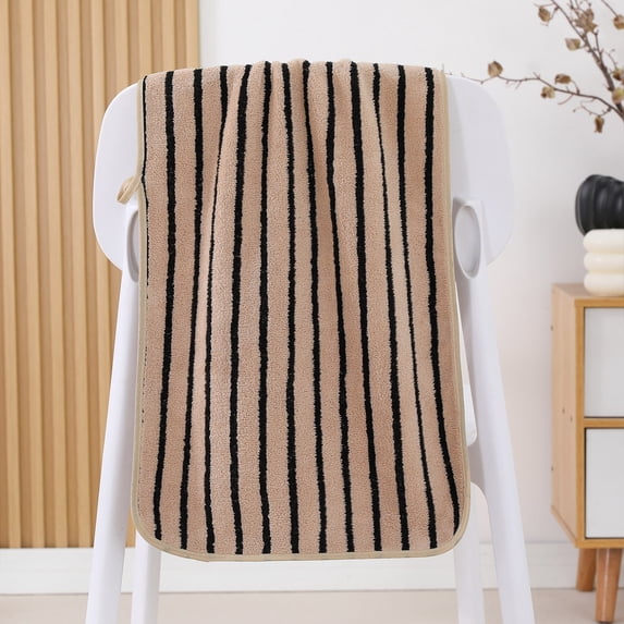 Hand Towels, Striped Towel Cover 13.7 X 29.5 In Household Absorbent Thick Soft Towel