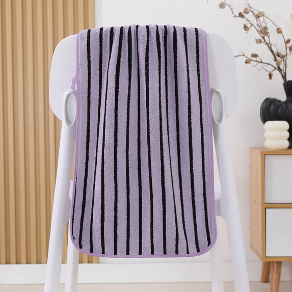 Hand Towels, Striped Towel Cover 13.7 X 29.5 In Household Absorbent Thick Soft Towel