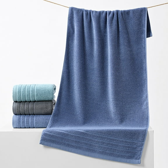 Hand Towels for Bathroom - Blue Long Staple Cotton Small Bath Towel, Soft and Highly Absorbent for Everyday Drying Needs
