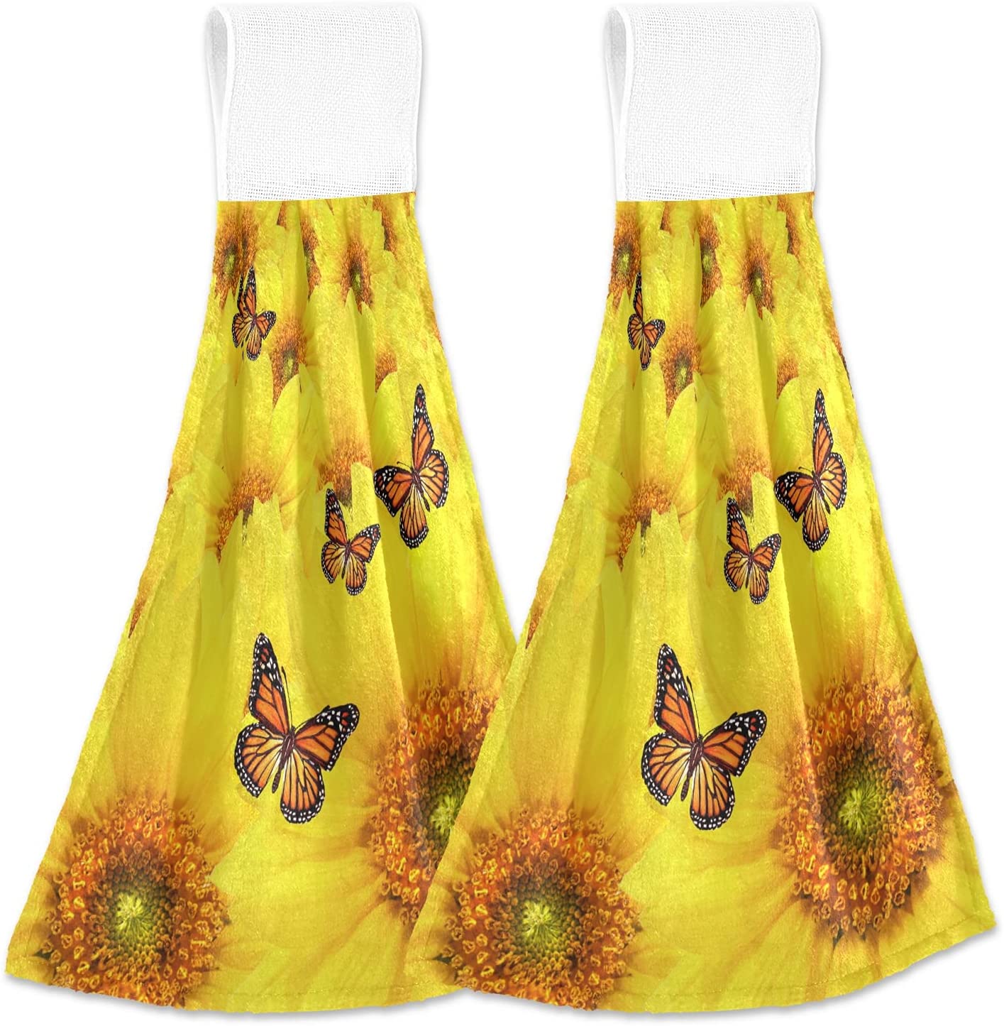 Hand Towels for Bathroom and Kitchen Sunflowers Hanging Bath Kitchen
