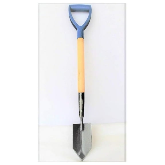 Hand Trowel - Wide Blade Gardening Tool - 27 Inch D Handle Digging Trowel - Landscaping, Beach & Garden Hand Tool - Heavy Duty Metal Blade