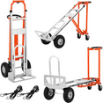 thumbnail image 1 of Hand Truck,3 in 1 Folding Hand Truck Dolly,Heavy Duty Convertible Dolly with Handle&2 Elastic Straps,Collapsible Cart with 4 Rubber Wheels or Moving Home, Office, Warehouse, 1 of 8