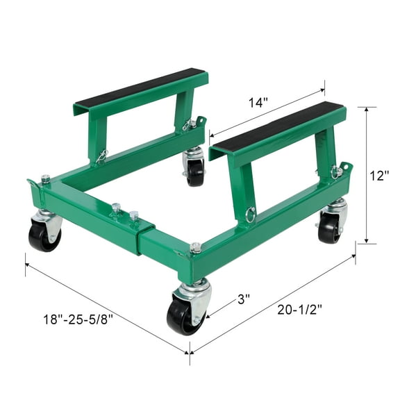 Hand Trucks ATV Motorcycle Engine Cradle Dolly 1500lbs ,Green,Platform Dollies