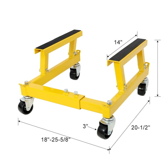Hand Trucks ATV Motorcycle Engine Cradle Dolly 1500lbs ,Yellow,Platform Dollies