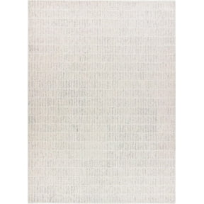 Hand-Tufted 100% Wool Area Rug – Unique Modern Geometric Grid Pattern, Soft Plush Textured Carpet for Living Room, Bedroom, Dining Room & Entryway (Grey, 7' x 9' (Rectangular))