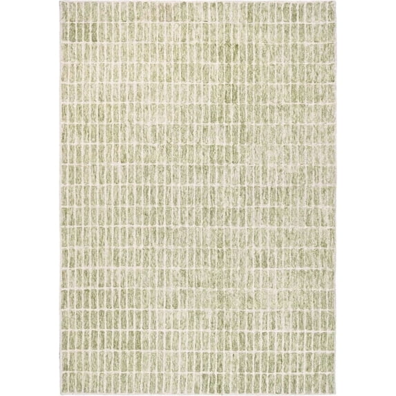 Hand-Tufted 100% Wool Area Rug – Unique Modern Geometric Grid Pattern, Soft Plush Textured Carpet for Living Room, Bedroom, Dining Room & Entryway (Light Green, 2'6" x 8' (Runner))