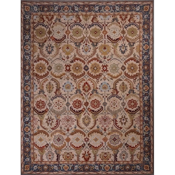 Avyay Rugs Abbey Traditional Persian Hand-Tufted Wool Area Rug, Floral Medallion Indoor Rectangle Area Rug, 6 x 9 ft
