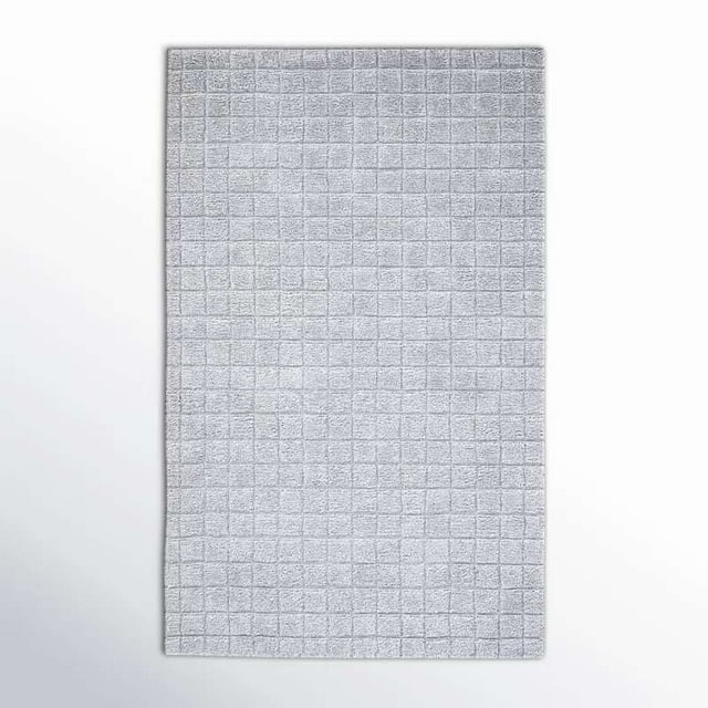 Hand-Tufted Checked 100% New Zealand Wool Area Rug | Carpet for Modern Living Room, Bedroom & Home Décor (Gray_10X14)