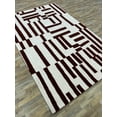 thumbnail image 1 of Hand Tufted Design Carpets for Living Room-Bedroom Handmade New White & Marron colour Area Rug, 1 of 5