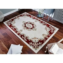 Hand-Tufted Floral 100% New Zealand Wool Area Rug | Luxury Carpet for Living Room, Bedroom & Home Décor(Off-White_8X10)