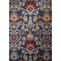 Hand-Tufted Floral Loop Wool Area Rug – Thick, Durable & Soft | Avyay Rugs- 5 x 8