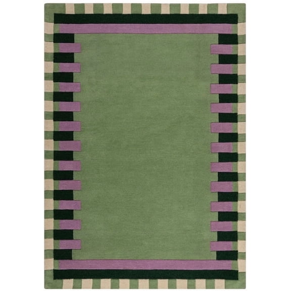 Hand Tufted Kali Wool Area Rug – Green – 5x8