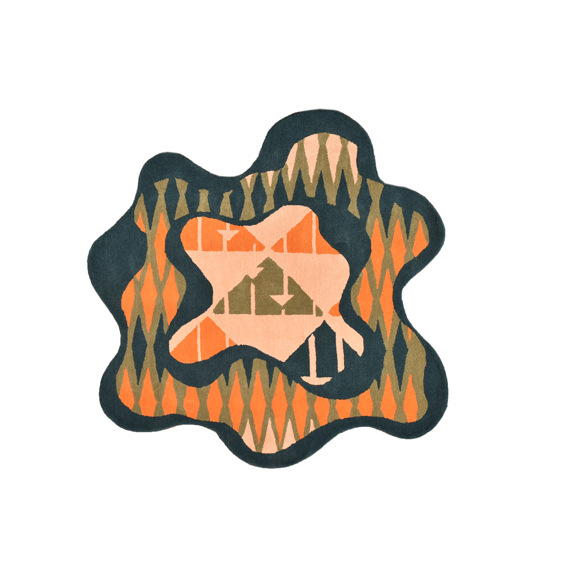 Hand Tufted Rug, Area Rug, Aesthetic Rugs, Unique Ellington Rugs, Irregular Shape Rug, Luxurious Home Decor, Artistic Design Rug, Funky Rug