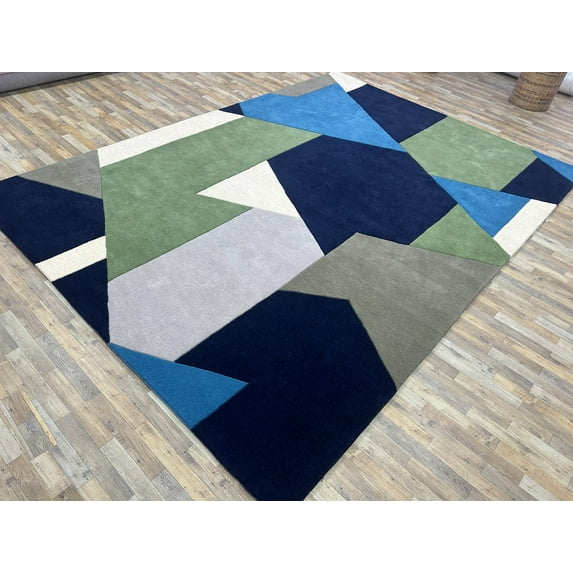Hand Tufted Rugs Irregular Shape for Living Room, Bedroom, Ideal for High Traffic Areas in Entryway (5x8 Feet Color Multi)