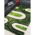 thumbnail image 1 of Hand Tufted Shag Polyester Rectangle Area Rug Contemporary - Green Beige - 6 x 9 in., 1 of 1