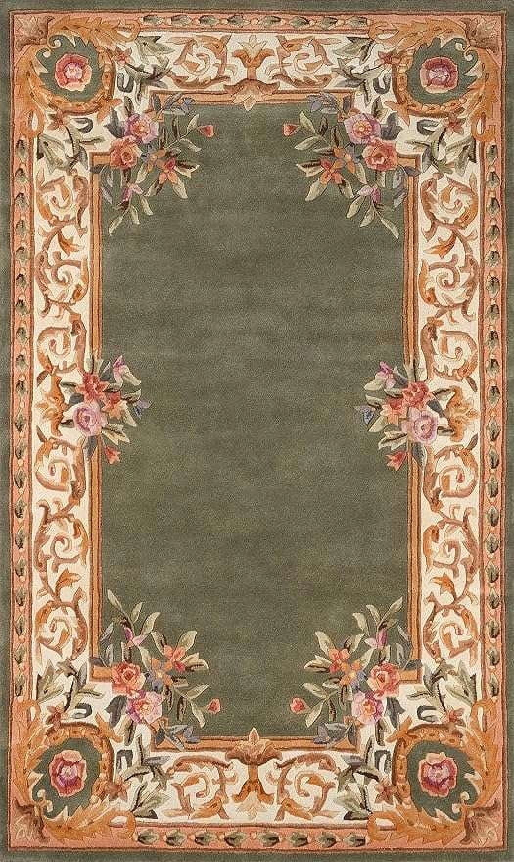 Eclatique Rug Momeni Harmony Collection Modern Tufted Green Floral Area ...