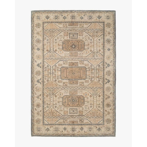 Hand-Tufted Tribal – Inspired Wool Area Rug | 100% New Zealand Wool | Modern Carpet for Living Room, Bedroom & Home Décor (Cream_8X10)