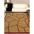 thumbnail image 1 of Hand Tufted Wool 5 x 8 ft. Rectangle Area Rug, Contemporary - Gold & Red, 1 of 1